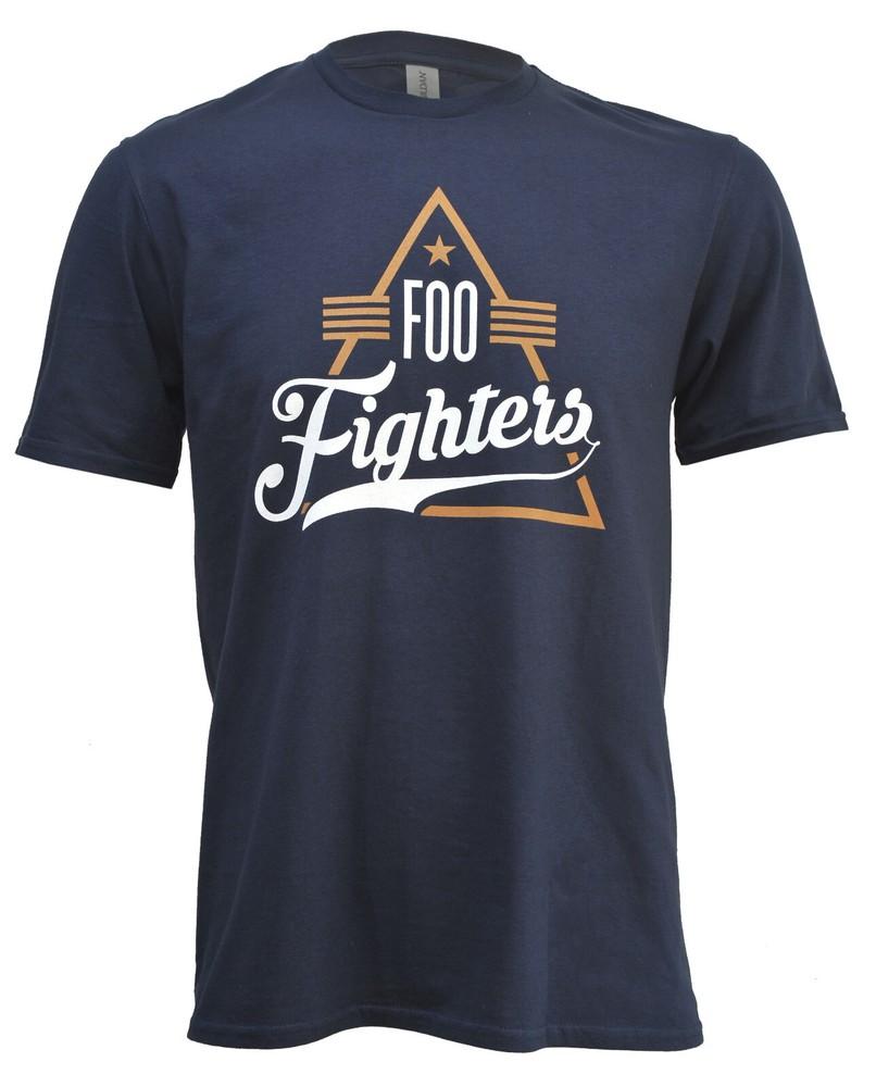 Official Foo Fighters T Shirt Triangle Dave Grohl Blue New M